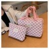 New BSCI Bulk Custom Logo Luxury Women Lady Toiletry Travel Bag PU Cosmetic Bag - Image 4