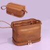 Hot Sell Custom Logo Luxury  2 Layers Women Lady Toiletry Travel Bag PU Cosmetic Bag - Image 6