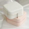 Mini Custom Ring Earring Necklace Gift Box Jewellery Case Packaging Small Travel Jewelry Storage Organizer PU Jewelry Box - Image 5
