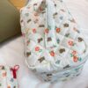 Hot Sell Customized Logo Soft Luxury Women Kids Makeup Travel Cotton Cosmetic Bag - Image 4