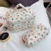 Hot Sell Customized Logo Soft Luxury Women Kids Makeup Travel Cotton Cosmetic Bag