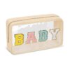 Hot Sell Custom Logo Waterproof Luxury  Women Lady Handle Bag Pencil Box Toiletry Travel Bag PVC Cosmetic Bag