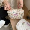 New BSCI Bulk Custom Design Logo Golden Pattern Soft Luxury Women Toiletry Travel Cosmetic Bag Makeup Bag - Image 6