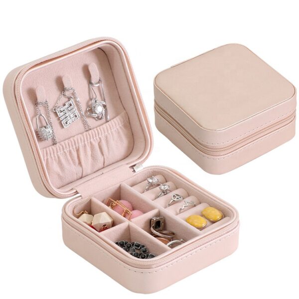 Mini Custom Ring Earring Necklace Gift Box Jewellery Case Packaging Small Travel Jewelry Storage Organizer PU Jewelry Box