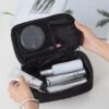 Bulk Custom Design Logo Double Layers Soft Luxury Women Toiletry Travel Brush Cosmetic Bag Makeup Bag With Mirror - Image 3