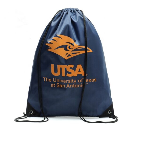 Wholesale BSCI Reusable Storage Bags Promotional Polyester Drawstring Bag Custom Logo - Image 3