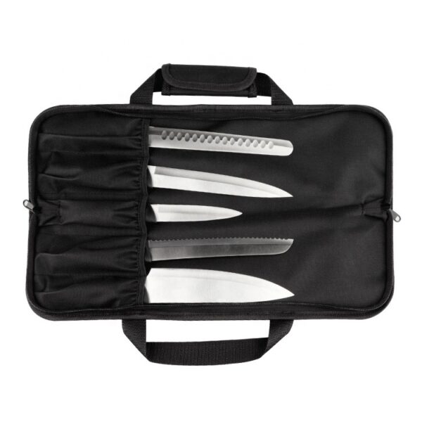 Hot Selling Bulk Custom Logo Black Oxford Cutlery Knife Set Storage Bag Professional Chef Knife Roll Bag - Image 6