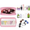 Hot Sell Custom Logo Waterproof Luxury  Women Lady Handle Bag Pencil Box Toiletry Travel Bag PVC Cosmetic Bag - Image 3
