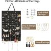Hot Selling Home Door Hook Hanging 300 Pockets Earring Necklace Rings Jewelry Storage Bag - Image 3