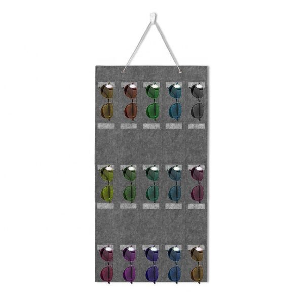 BSCI Bulk Luxury Women Men Felt Hanging Storage Bag For Sunglass Glasses - Image 5