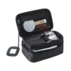 Bulk Custom Design Logo Double Layers Soft Luxury Women Toiletry Travel Brush Cosmetic Bag Makeup Bag With Mirror