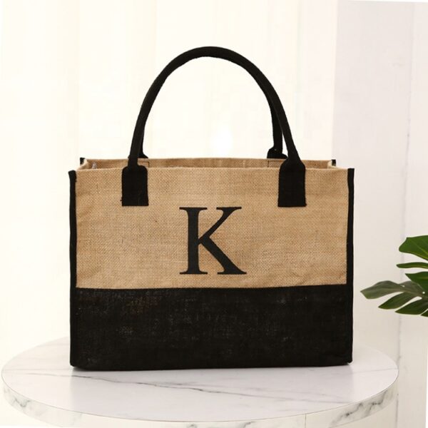 Wholesale BSCI Hot Selling Bulk Custom Logo Handle Jute PVC Reusable Shopping Bags Tote Bag - Image 6