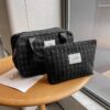 New BSCI Bulk Custom Logo Luxury Women Lady Toiletry Travel Bag PU Cosmetic Bag - Image 3